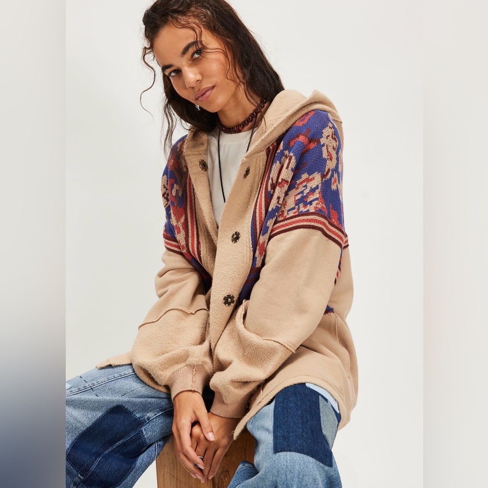 NWT Free People Bowery Sweatshirt Cardigan XS